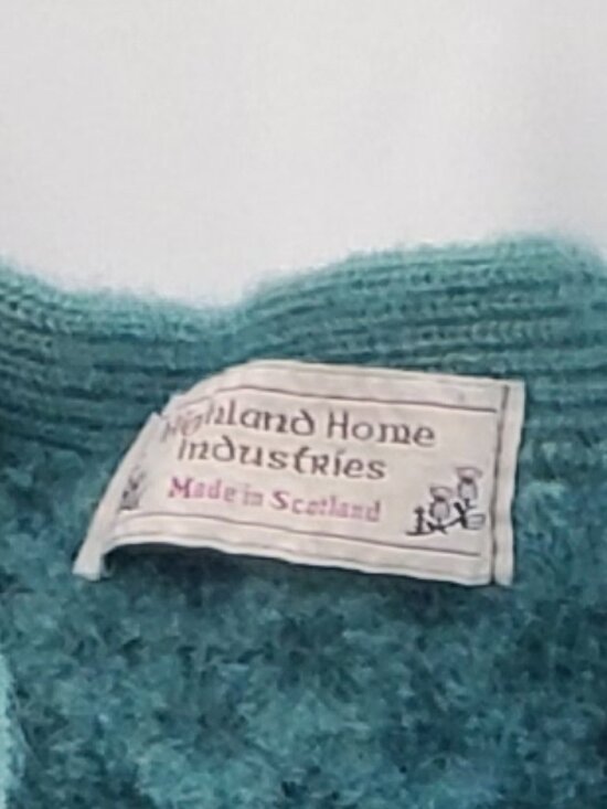 Vintage 70s Highland Homes Scottish 100% Wool Cropped Cardigan - S - Picture 4 of 12